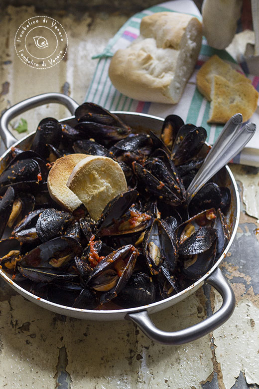 cozze al sugo e spaghetti con le cozze