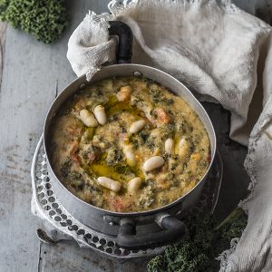 bordatino con cavolo riccio zucca e cannellini