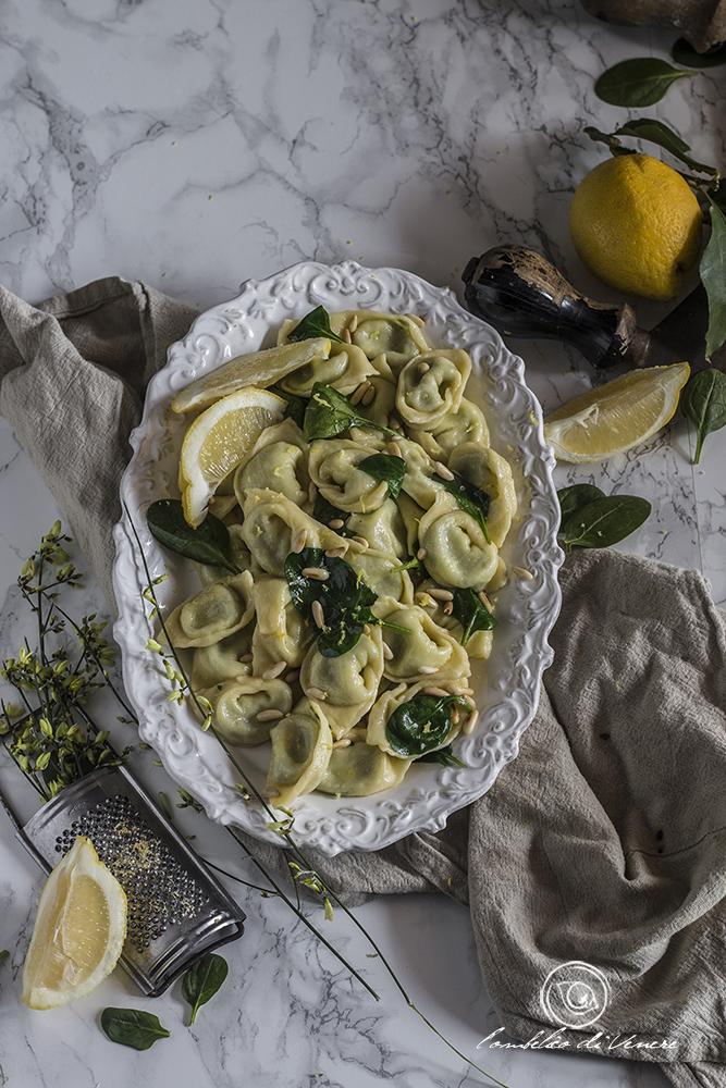 tortelli con spinaci casatella e asiago